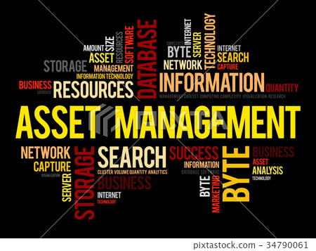 Asset Management word cloud collage 34790061