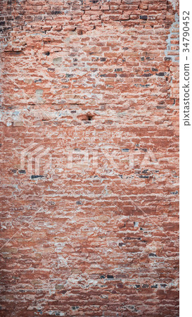 Old broken brick wall Old broken brick wall 34790452