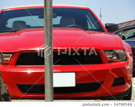 Red Sport Car Close-up 34790549