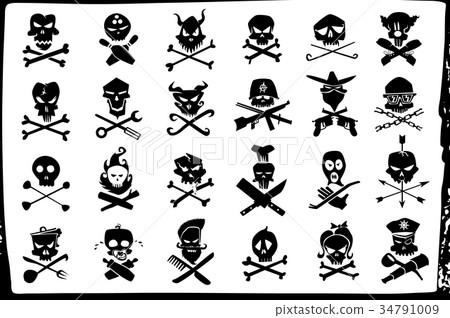 skull and bones signs 34791009