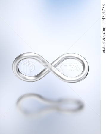 Silver infinity image floating in the air 34791778