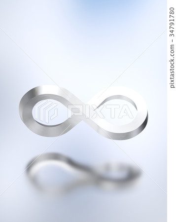Silver infinity image floating in the air 34791780