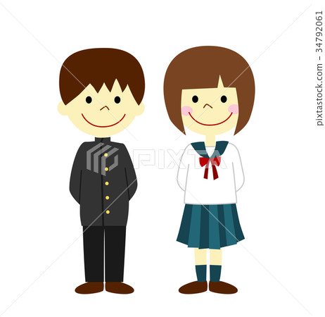穿校服的男女 34792061