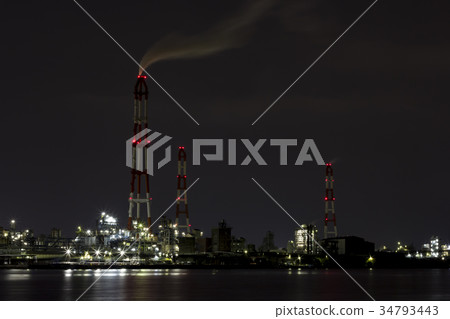 工廠夜景 34793443