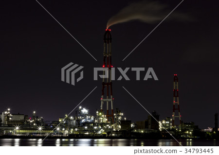 工廠夜景 34793445