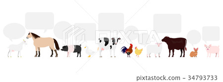 農場的動物演講氣球 34793733
