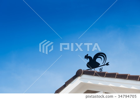 Weathervane with cock. 34794705