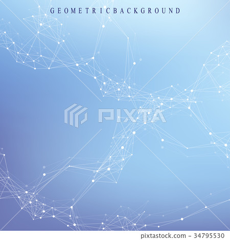 Geometric graphic background molecule and 34795530