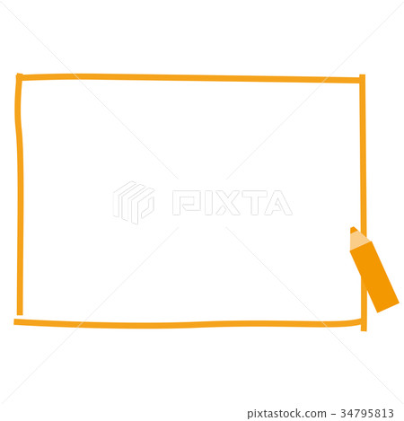 Colored pencil square text box - Stock Illustration [34795813] - PIXTA