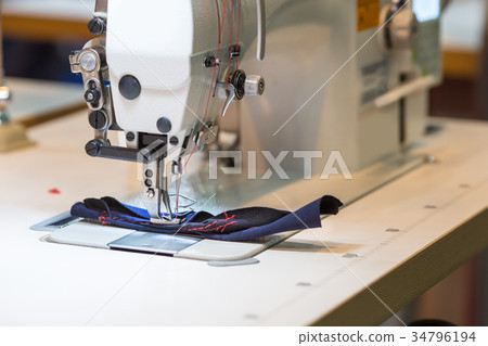 Sewing or overlock machine closeup, nobody 34796194