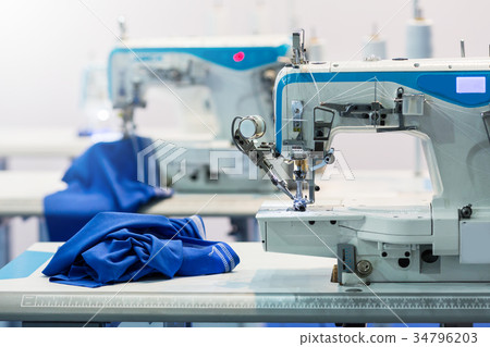 Sewing machines, nobody, cloth industry 34796203
