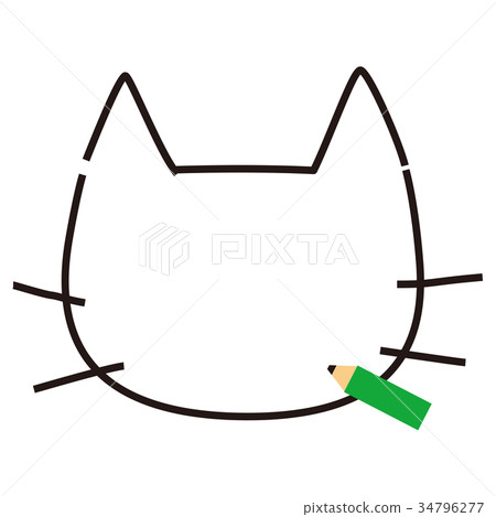 Pencil cat text box Pencil cat text box 34796277