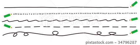 Pencil decoration line 34796287