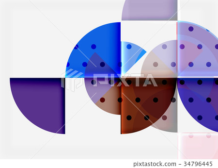 Geometric circle abstract banner 34796445