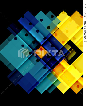 Color arrows on black background 34796517