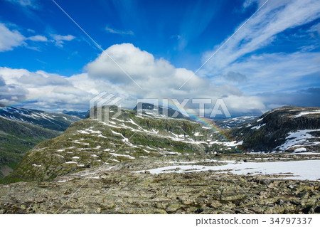 View from the mountain Dalsnibba in Norway View from the mountain Dalsnibba in Norway 34797337