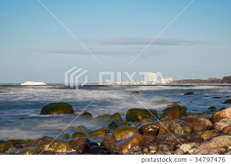 Stones on shore of the Baltic Sea 34797476