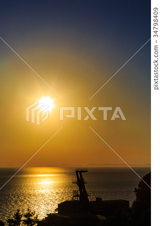 Sunset from the Ikejima Observatory Ikeshima Coal Mine Traces No. 2 Mine Acupuncture Nagasaki 34798409