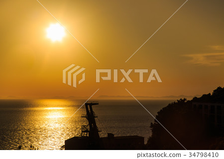 Sunset from the Ikejima Observatory Ikeshima Coal Mine Traces No. 2 Mine Acupuncture Nagasaki 34798410