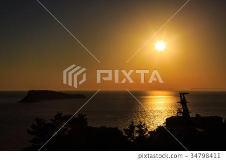 Sunset from the Ikejima Observatory Ikeshima Coal Mine Traces No. 2 Mine Acupuncture Nagasaki 34798411