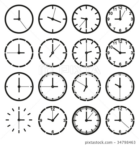 vector of o'clock icon set 34798463
