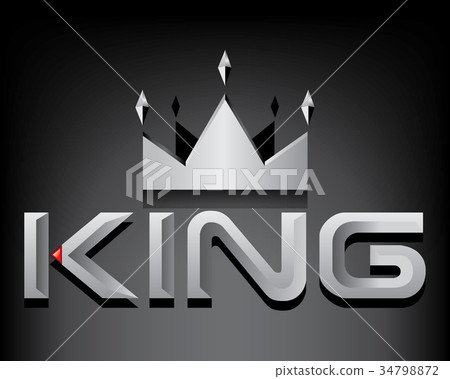 King typography with crown emblem design vector. King typography with crown emblem design vector. 34798872