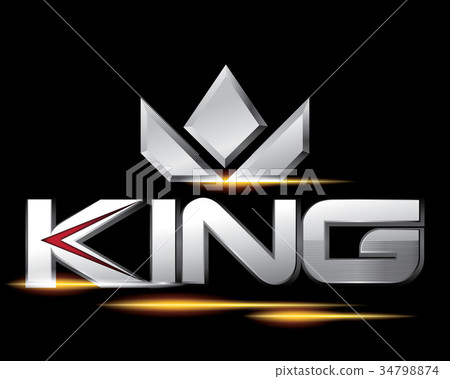 King typography with crown emblem design vector. King typography with crown emblem design vector. 34798874