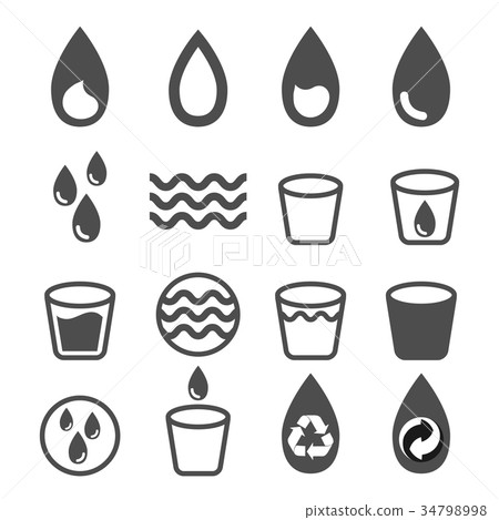 vector of water icon set vector of water icon set 34798998