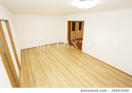 Newly built living room dining kitchen 34801640
