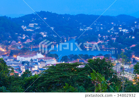 Kandy aerial panoramic view 34802932
