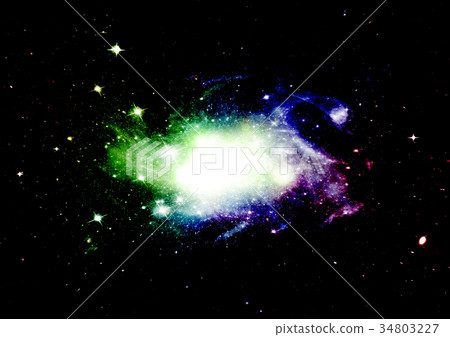 Stars, dust and gas nebula in a far galaxy Stars, dust and gas nebula in a far galaxy 34803227