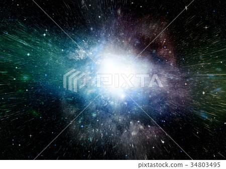 Stars, dust and gas nebula in a far galaxy Stars, dust and gas nebula in a far galaxy 34803495