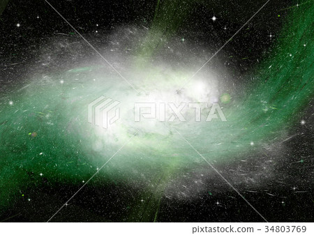 Stars, dust and gas nebula in a far galaxy 34803769