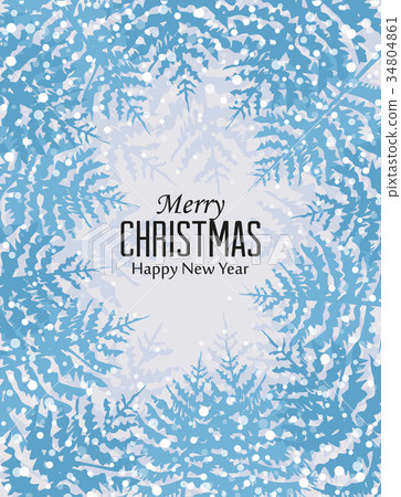 Christmas snowy forest 34804861