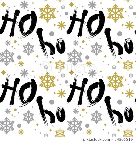 Snowflakes Seamless Pattern Winter Ornament Snowflakes Seamless Pattern Winter Ornament 34805519