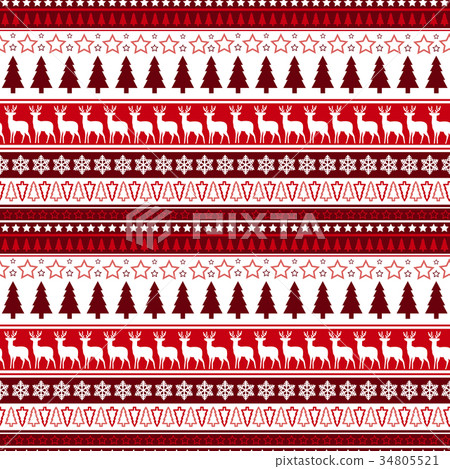 Christmas Seamless Pattern Winter Holidays 34805521