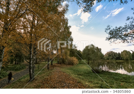 border of summer and fall 34805860