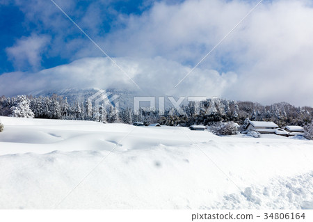 Snow road drive 34806164