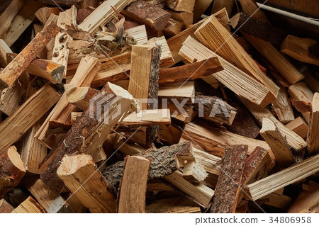 Wood Pile Closeup 34806958