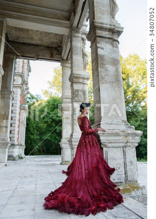 Beautiful witch in purple dress Beautiful witch in purple dress 34807052