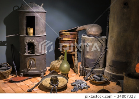 Old fashioned blacksmith workshop 34807328