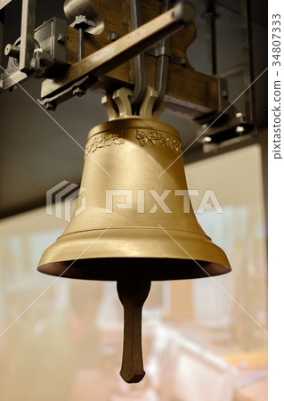Temple bell made out of copper Temple bell made out of copper 34807333