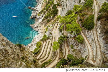 Via Krupp on Capri island in Italy 34807441