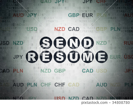Business concept: Send Resume on Digital Data Business concept: Send Resume on Digital Data 34808780