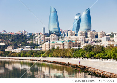 Flame Towers in Baku 34809093