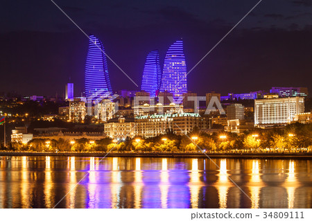 Flame Towers in Baku 34809111