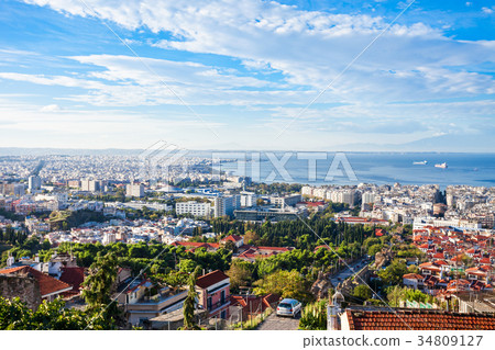 Thessaloniki aerial panoramic view 34809127