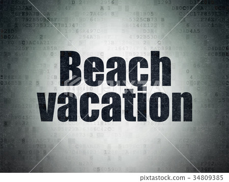 Tourism concept: Beach Vacation on Digital Data Tourism concept: Beach Vacation on Digital Data 34809385