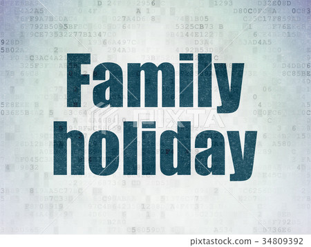 Vacation concept: Family Holiday on Digital Data Vacation concept: Family Holiday on Digital Data 34809392