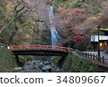 Minoo waterfall in autumn, Osaka, Japan 34809667